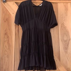 Black ruffle dress